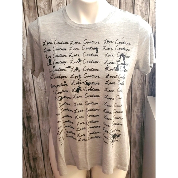 Juicy Couture " Love couture" high slit gray tee - Picture 4 of 13